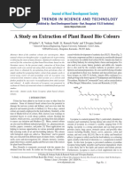 A Study On Extraction of Plant Based Bio Colours