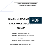 Diseño de Moldes para Pulvimetalurgia