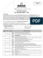 Test Series NEET Schedule-23!03!2019 (XII) Code-B