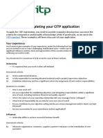 Citp Application Guidance