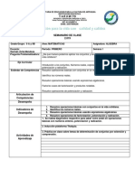 Semanario de Campo Grado 9 Matemáticas