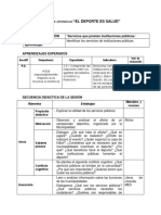 Sesión de Aprendizaje El Deporte Es Salud