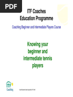 Knowing Beginner and Intermediate Tennis Players PDF