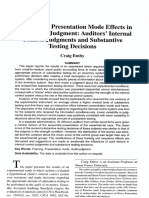 Framing and Presentation Mode Effects in Professional Judgment: Auditors' Internal Control Judgments and Substantive Testing Decisions