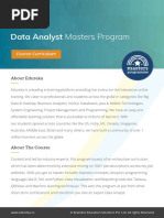 Data Analyst Masters Program Curriculum