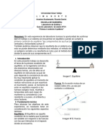 Informe Estatica Primera Condicion de Equilibrio