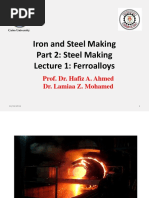 Iron and Steel Making Part 2: Steel Making Lecture 1: Ferroalloys