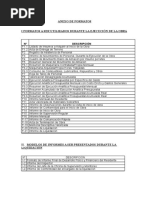 Formatos de Informes y Valorizaciones Model