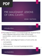 Pre Malignant Conditions of Oral Cavity