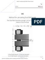 Method For Calculating Stud Bolt Lengths For Flanged Connections