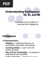 Understanding Intelligence: IQ, EI, and MI