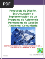 Propuesta de Diseño, Estructuración e Implementación de Un Programa de Asistencia Permanente de Gestión Ambiental Comunitaria