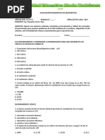 Pruebas de Diagnostico Matematica