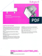 Spaulding Lighting Burlington II Floodlight Spec Sheet 4-86