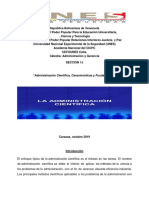 Trabajo de Administracion Cientifica, Caracteristicas y Fundamentos.