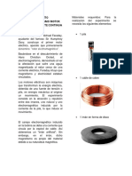 Experimeto Electromagnetismo Motor Casero de Corriente Continua