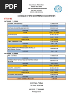 2019-2020 Exam Schedule