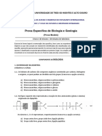 Prova Modelo Utad Biologia e Geologia