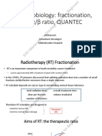 Basic radiobiology: fractionation, 5 Rs, α/β ratio, QUANTEC: ESO Masterclass in Oncology Basics for Beginners