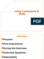 Interviewing Techniques & Skills