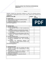 Checklist For Evaluating Sim