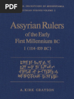 A.Kirk Grayson Assyrian Rulers of Early First PDF