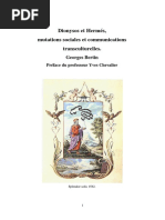 Dionysos Et Hermés, Imaginaire Des Communications Sociales Et Transculturalité. Georges Bertin