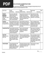 Digital Photography Project Rubric