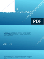 Urban Bias in Community Development: Student: Tiongson Yvonne P. Instructor: Ar. Irene G. Florendo