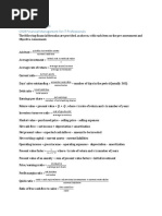 Financial Formulas