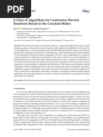 A Class of Algorithms For Continuous Wavelet Transform Based On The Circulant Matrix