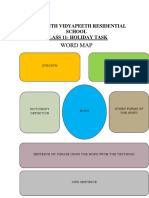 Word Map: Neelkanth Vidyapeeth Residential School Class 11-Holiday Task
