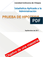 Prueba de Hipotesis Estadistica Aplicada A La Administracion PDF