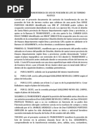 Contrato de Transferencia de Uso de Posesión de Lote de Terreno Rustico