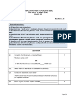 SAMPLE QUESTION PAPER (2019-2020) Political Science (028) Class Xii