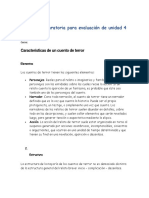 Características de Un Cuento de Terror