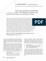 Growth, Behavioral, and Psychologic Measurements of Adopted Children The Influences of Genetic and Socioeconomi (Factors in A Prospective Study