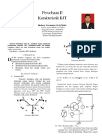 Laporan Karaktersitik BJT