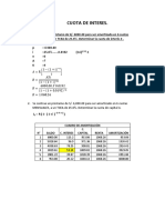 Cuota de Interés y Capital Deuda Residual y Deuda Extinguida. 