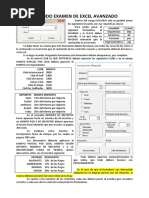 Segundo Examen de Excel Avanzado