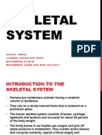 Skeletal System: Haikal Iqmal Luqman Takwa Bin Zaidi Muhammad Syafiq Muhammad Jazmi Bin Wan Zulkifli