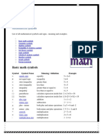 Math Symbols