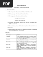 Tournament Rules - 7th Marrybrown Tennis Championships - February 2019 Final