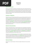 Bacteria - Definition, Shapes, Characteristics, Types & Examples