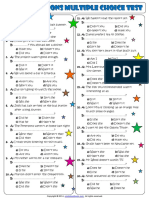 Echo Questions Multiple Choice Test Esl Grammar Worksheet PDF