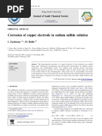 Corrosion of Copper Electrode in Sodium Sulfide Solution: Journal of Saudi Chemical Society