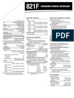 821F TIER 2 Hoja de Especificaciones en Español