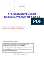 APLICATIVOS PEUGEOT BOSCH MOTRONIC MP5.1/5.1.1 Capitulo 22 Peugeot