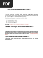 Pengertian Perusahaan Manufaktur