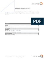 Memoq Installation and Activation Guide: Page 1 of 8